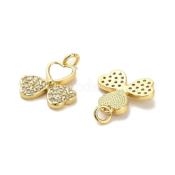 Латунные микропаве прозрачные подвески с фианитом&nbsp;KK-K365-05C-G