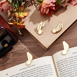 4 шт. зажимы из цинкового сплава в виде музыкальных нот&nbsp;AJEW-CP0009-08B-G