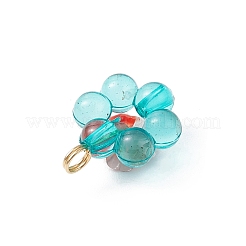 Подвески из прозрачной светящейся смолы в виде цветов PALLOY-JF03759-01