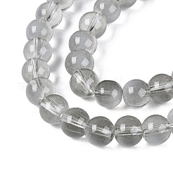 Colliers de perles acryliques imitation œil de chat&nbsp;OACR-Q197-01C-02