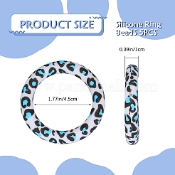 5 шт. кольцо из пищевого экологически чистого силикона фокусные бусины&nbsp;JX893A