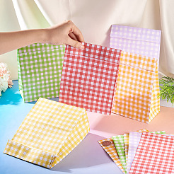 20 Stück 5-farbige rechteckige Papiertüten mit Schottenmuster&nbsp;CARB-TA0001-16