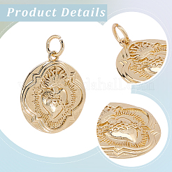 12 pièces pendentifs en laiton&nbsp;KK-BBC0024-99