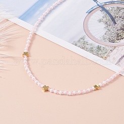 Set di collane con ciondolo stella e luna per ragazze adolescenti&nbsp;NJEW-JN03738-05