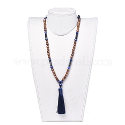 Collane con pendente in nappa di poliestere&nbsp;NJEW-JN02551-02