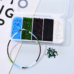 6000шт 5 цвета матовые непрозрачные стеклянные бусины&nbsp;SEED-YW0001-17