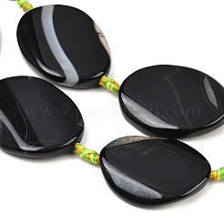 Натуральные полосатые агатовые бусы&nbsp;G-P605-L02-07