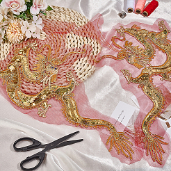 2 шт. 2 стиля полиэстеровой вышивки в форме дракона&nbsp;PATC-MA0001-36