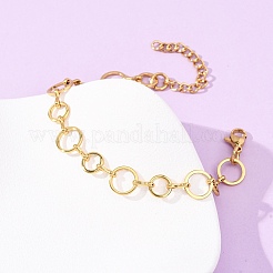 Bracelets à maillons ronds en acier inoxydable 304 pour femmes&nbsp;BJEW-F536-01G