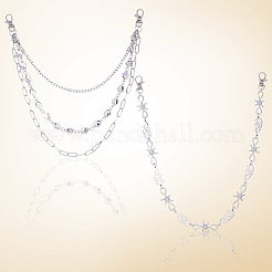 2 шт. 2 стиля ремней из сплава для брюк&nbsp;AJEW-GF0011-94