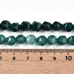 Окрашенные природные белый нефрит бисер пряди&nbsp;G-T139-8mm-46E