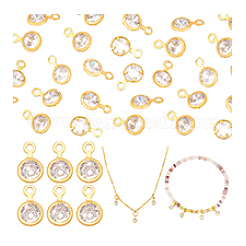 Messing klare Zirkonia Charms&nbsp;KK-PH0014-36B