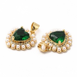 Подвески из латуни и стекла&nbsp;KK-G456-07G