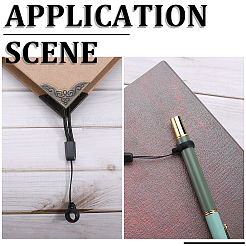 24 шт. 2 стильных силиконовых кольца с 12 шт. регулируемый шнурок для ожерелья с защитой от потери подвески&nbsp;DIY-GF0008-09B