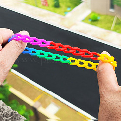 Pulseras elásticas de silicona trenzadas con arcoíris para hombre&nbsp;WG97979-01