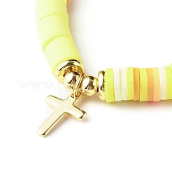 Set di bracciali elasticizzati in argilla polimerica fatti a mano&nbsp;BJEW-JB06350-03
