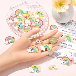 32шт 4 стиля непрозрачные кабошоны из смолы&nbsp;CRES-YW0001-46