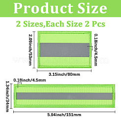 4 Stück 2 Stile reflektierender bestickter Polyester-Aufnäher für taktische Ausrüstung&nbsp;PATC-CY0001-63B