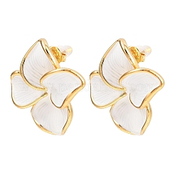 Серьги-гвоздики с эмалированными цветами из нержавеющей стали 304&nbsp;EJEW-A138-02G