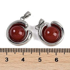 Подвески из натурального сердолика (окрашенные и нагретые)&nbsp;KK-P283-47P