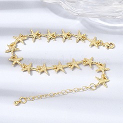 Messing-Gliederkettenarmbänder für Frauen&nbsp;BJEW-D457-02G
