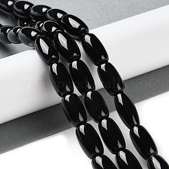 Natürliche schwarze Onyx-Achat-Perlenstränge&nbsp;G-NH0019-C05-11