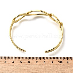 Латунь манжеты браслеты для женщин&nbsp;BJEW-F498-05G