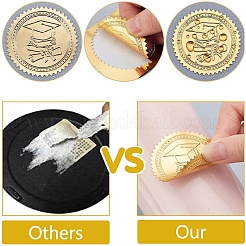 Adesivi in plastica autoadesivi in lamina d'oro goffrata&nbsp;DIY-WH0575-042