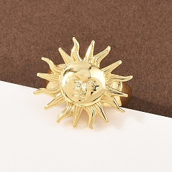 Латунные регулируемые манжеты с открытыми кольцами&nbsp;RJEW-C145-03G