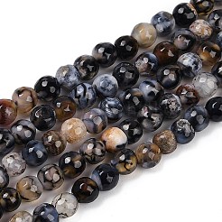 Naturbrand Knistern Achat Perlen Stränge&nbsp;G-C082-A01-38
