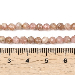 Природные родонит бисер нитей&nbsp;G-B175-D10-4mm