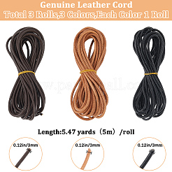 15m 3 Farben Rindslederband&nbsp;WL-CL0001-26B