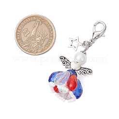 3 pz decorazioni pendenti con perline di vetro a forma di angelo&nbsp;HJEW-MZ00201