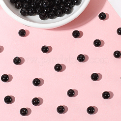 120 шт. бусины из натурального черного оникса&nbsp;G-PA0001-06A