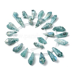 Гальванические природный кристалл кварца бусы пряди&nbsp;G-G890-A-11