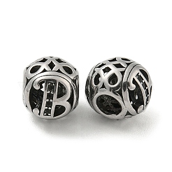 Cuentas de acero inoxidable 304 con engastes de rhinestone&nbsp;STAS-O002-01B-AS