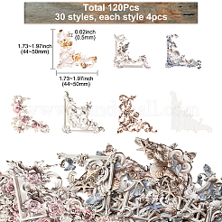 6 набор 6-х цветных бумажных наклеек с угловыми темами&nbsp;DIY-SP0005-61