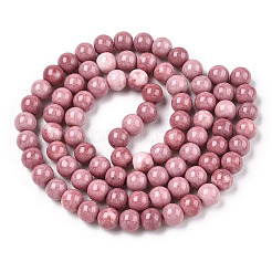 Нити из окрашенных круглых бусин с эффектом омбре и потрескавшимся стеклом&nbsp;LS-GLAA-T031-10mm-01X