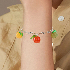 60 шт. 3-х цветные осенние растительные бусины из смолы&nbsp;RESI-SP0001-48