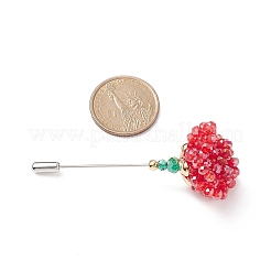 Spilla da bavero con fiore di perline intrecciate in vetro&nbsp;JEWB-TA00003