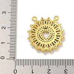 Estante de placas micro latón allanan colgantes de circonio cúbico&nbsp;KK-C074-26G