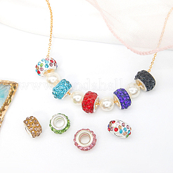 200 Stück 20 Farben handgemachte Polymer Clay Strass europäische Perlen&nbsp;CPDL-PA0001-01A