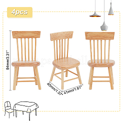 Mini-Holzstühle&nbsp;AJEW-WH0041-76B