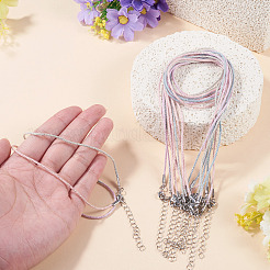 10 pièce de cordon en coton et métal pour la confection d'un collier&nbsp;NJEW-TAC0054
