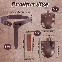 Gürteltasche aus Wikinger-PU-Leder&nbsp;AJEW-CL0003-22B