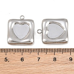 Pendentifs cabochons en acier inoxydable 304&nbsp;SA-CBACA10-02P