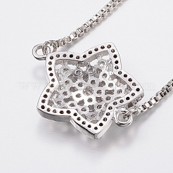 Bracciali in metallo con microbolle in zirconi cubici regolabili in ottone&nbsp;BJEW-F302-07