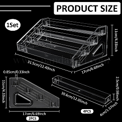 4-stufiger Acryl-Organizer-Displayständer für Ausweise&nbsp;ODIS-WH0108-065A