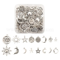 96 pendentif en alliage de style tibétain géométrique représentant la lune&nbsp;TIBEP-LS0001-09