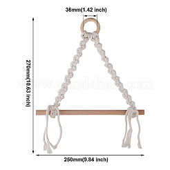 3 шт. 3 стиля ручной работы из хлопка с полиэстеровой веревкой и деревянным держателем для туалетной бумаги&nbsp;HJEW-CF0001-10